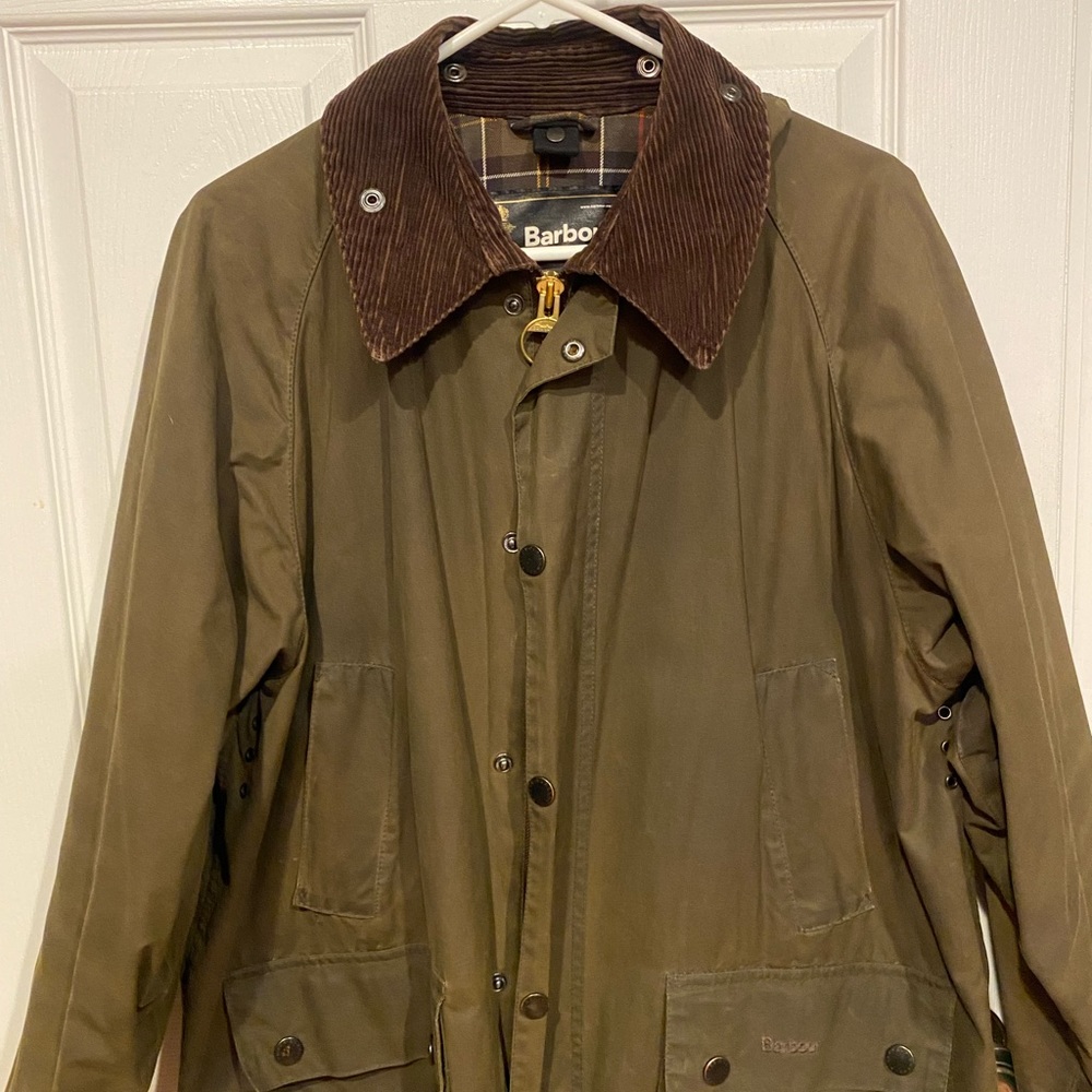 Barbour Classic Bedale Olive Sylkoil Waxed Jacket Size 42